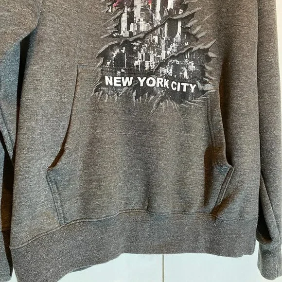 New York City Gray Hooded Sweatshirt - Picture 3 of 8